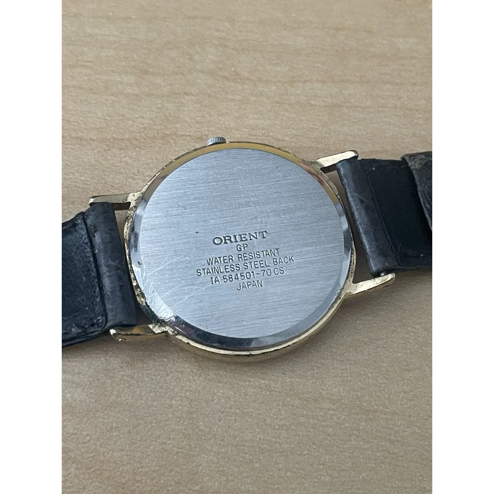Rare Orient Watch Men's Dress 584501-70 CS White Dial Quartz Battery NOT WORKING - Picture 6 of 11